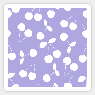 Cherry print on lilac Sticker